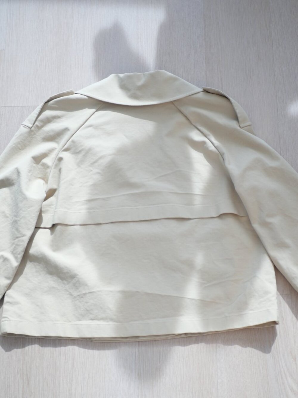 Nordstrom Beige Double Breasted Trench Coat Jacket Size S - Picture 4 of 4